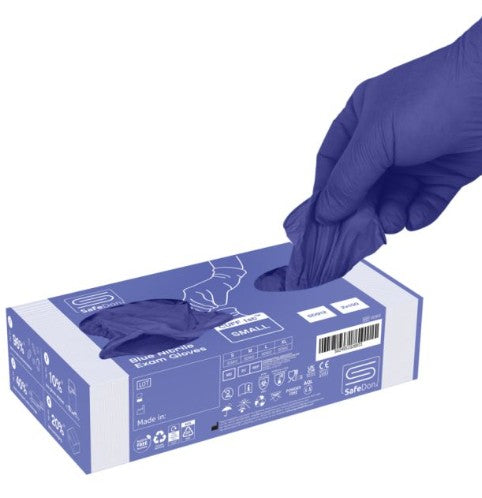 SafeDon Smart Dispensing Blue Nitrile Exam Gloves (200pk)