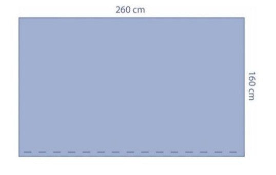 Plain Patient Drape – 160 × 175 cm (STERILE)