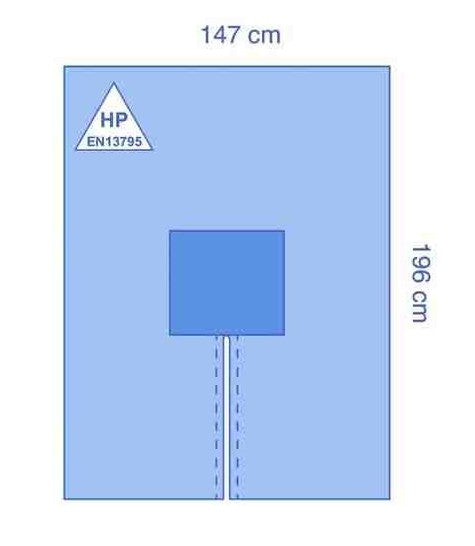 Adhesive Patient Split Drape – 150 × 190 cm (STERILE)