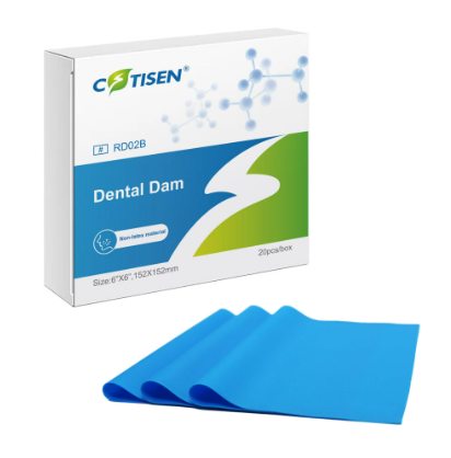 Latex-Free Rubber Dam – Medium 6″ x 6″ Dental Dam 20 Sheets Per Box